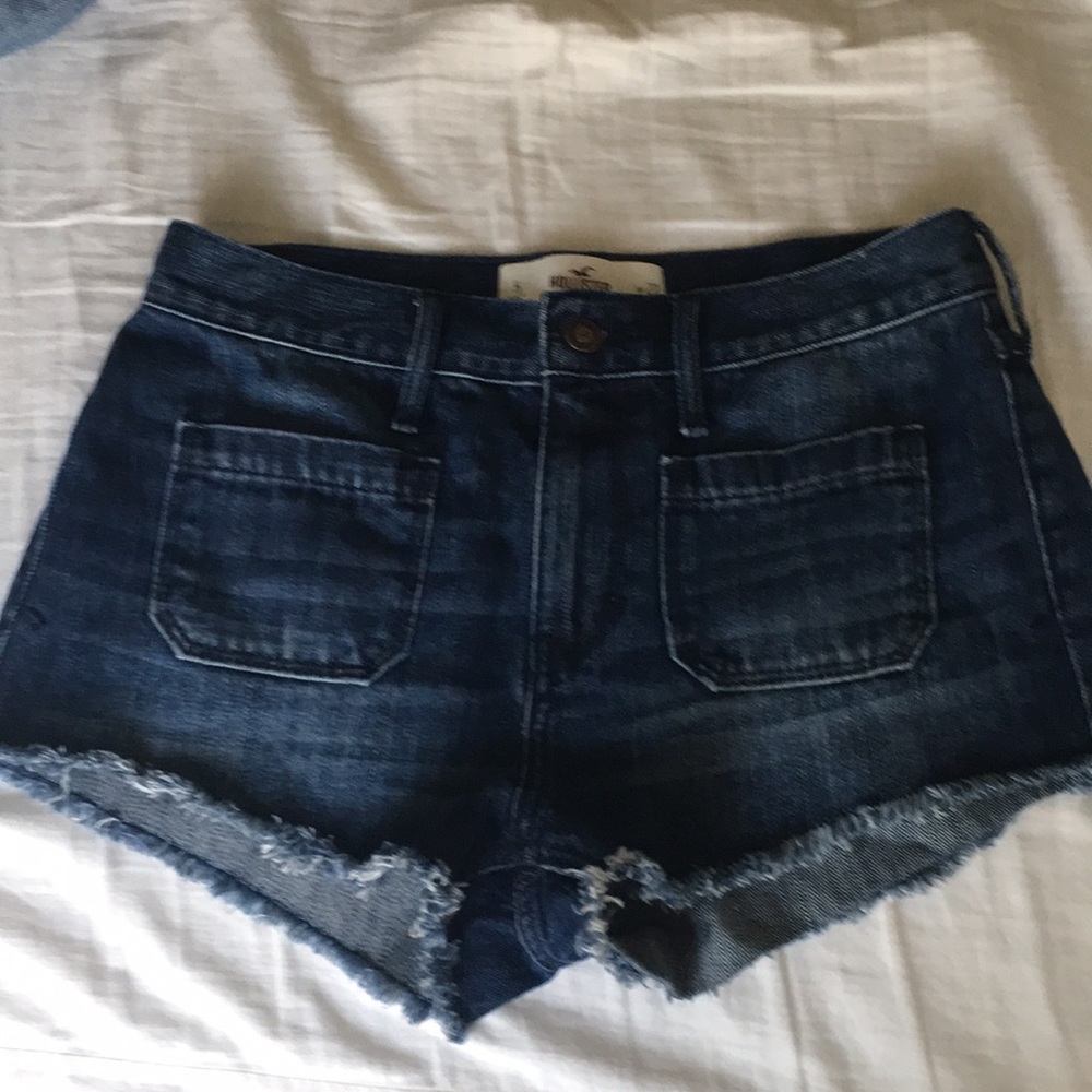 Blue denim shorts